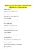 Sharing the Road&colon; Motorcycle Safety Guidelines&NewLine;Questions with Correct Answers
