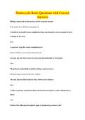 Motorcycle Option Questions with Correct&NewLine;Answers