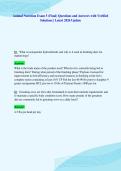 Animal Nutrition Exam 5 &lpar;Final&rpar; Questions and Answers with Verified&NewLine;Solutions &vert; Latest 2026 Update&NewLine;