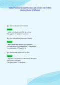 Animal Nutrition Exam 4 Questions and Answers with Verified&NewLine;Solutions &vert; Latest 2026 Update