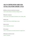 ASA 114 CERTIFICATION GUIDE 2026 &NewLine;ACTUAL SOLUTIONS GRADED A PLUS 