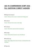 ASA 114 COMPREHENSIVE SCRIPT 2026 &NewLine;FULL QUESTIONS CORRECT ANSWERS 