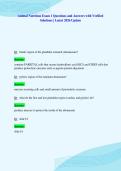 Animal Nutrition Exam 1 Questions and Answers with Verified&NewLine;Solutions &vert; Latest 2026 Update&NewLine;
