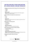 AHIP FINAL EXAM 2026 50 REAL EXAM QUESTIONS WITH VERIFIED ANSWERS MEDICARE TRAINING PDF&NewLine;