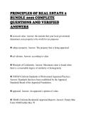 PRINCIPLES OF REAL ESTATE 2&NewLine;BUNDLE 2026 COMPLETE&NewLine;QUESTIONS AND VERIFIED&NewLine;ANSWERS
