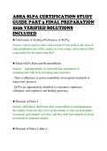 ASHA SLPA CERTIFICATION STUDY &NewLine;GUIDE PART 3 FINAL PREPARATION &NewLine;2026 VERIFIED SOLUTIONS &NewLine;INCLUDED