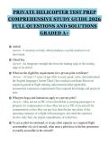 PRIVATE HELICOPTER TEST PREP&NewLine;COMPREHENSIVE STUDY GUIDE 2026&NewLine;FULL QUESTIONS AND SOLUTIONS&NewLine;GRADED A&plus;