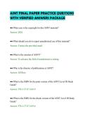 ASNT FINAL PAPER PRACTICE QUESTIONS &NewLine;WITH VERIFIED ANSWERS PACKAGE