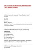 CM 3111 FINAL EXAM COMPLETE QUESTIONS WITH 100&percnt; VERIFIED ANSWERS