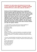PEARSON VUE LIFE & HEALTH INSURANCE EXAM 200 &NewLine;ACTUAL QUESTIONS AND CORRECT VERIFIED ANSWERS &NewLine;WITH RATIONALE LATEST 2026 ALREADY GRADED A&plus;