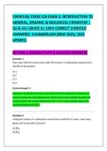 CHEM120&sol; CHEM 120 EXAM 3&colon; INTRODUCTION TO &NewLine;GENERAL&comma; ORGANIC & BIOLOGICAL CHEMISTRY &vert; &NewLine;QS & AS&vert; GRADE A&vert; 100&percnt; CORRECT &lpar;VERIFIED &NewLine;ANSWERS&rpar;- CHAMBERLAIN &lpar;NEW 2025&sol; 2026 &NewLine;UPDATE&rpar; 
