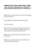 PRIVATE PILOT EXAM SCRIPT FINAL PAPER&NewLine;2026 SOLVED QUESTION SET GRADED A&plus;