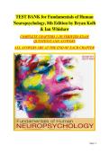 Fundamentals of Human Neuropsychology &lpar;8th Edition&rpar; &ndash; Bryan Kolb & Ian Whishaw &ndash; Complete Test Bank with Multiple Choice Questions&comma; Matching Exercises&comma; Short Answer Questions & Answer Key