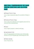 GERI FINAL COMPREHENSIVE TEST BANK&NewLine;VERIFIED QUESTIONS AND SOLUTIONS&NewLine;PACK