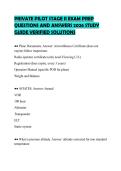 PRIVATE PILOT STAGE II EXAM PREP&NewLine;QUESTIONS AND ANSWERS 2026 STUDY&NewLine;GUIDE VERIFIED SOLUTIONS