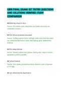 GERI FINAL EXAMS SET TESTED QUESTIONS&NewLine;AND SOLUTIONS VERIFIED STUDY&NewLine;COMPANION