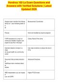 Hondros 160 La Exam Questions and&NewLine;Answers with Verified Solutions &vert; Latest&NewLine;Updated 2026