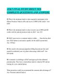 AT&T FINAL STUDY SHEET 2026 &NewLine;COMPLETE QUESTIONS AND ANSWERS&period; 