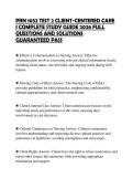 PRN 1032 TEST 2 CLIENT-CENTERED CARE&NewLine;I COMPLETE STUDY GUIDE 2026 FULL&NewLine;QUESTIONS AND SOLUTIONS&NewLine;GUARANTEED PASS&NewLine;