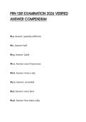 PRN 1381 EXAMINATION 2026 VERIFIED&NewLine;ANSWER COMPENDIUM