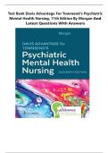 Test Bank Davis Advantage For Townsend's Psychiatric Mental Health Nursing&comma; 11th Edition By Morgan And Latest Questions With Answers