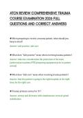 ATCN REVIEW COMPREHENSIVE TRAUMA &NewLine;COURSE EXAMINATION 2026 FULL &NewLine;QUESTIONS AND CORRECT ANSWERS