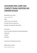 ATCN REVIEW FINAL SCRIPT 2026 &NewLine;COMPLETE TRAUMA QUESTIONS AND &NewLine;ANSWERS PACKAGE