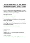 ATCN REVIEW STUDY GUIDE 2026 VERIFIED &NewLine;TRAUMA QUESTION SET AND SOLUTIONS
