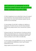 ATI CAPSTONE LEADERSHIP ACTUAL &NewLine;CERTIFICATION PAPER 2026 QUESTIONS &NewLine;WITH ANSWERS FULL SOLUTION&period; 