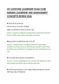 ATI CAPSTONE LEADERSHIP EXAM CORE &NewLine;NURSING LEADERSHIP AND MANAGEMENT &NewLine;CONCEPTS REVIEW 2026 