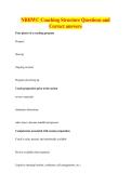 NBHWC Coaching Structure Questions and&NewLine;Correct answers