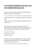 ATI CAPSTONE LEADERSHIP EXAM MOCK TEST &NewLine;WITH ANSWER RATIONALES 2026 