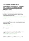 ATI CAPSTONE PHARMACOLOGY &NewLine;ASSESSMENT 1 2026 PRACTICE TEST SHEET &NewLine;FULL SOLUTIONS CORRECT ANSWERS &NewLine;PREPARATION SET 
