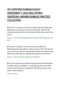 ATI CAPSTONE PHARMACOLOGY &NewLine;ASSESSMENT 2 2026 FINAL REVIEW &NewLine;QUESTIONS ANSWERS BUNDLED PRACTICE &NewLine;COLLECTION