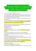 C954 Information Technology Management - Complete 200&plus; Practice Exam Questions with Verified Answers&sol; WGU C954 OA Practice Test Latest 2026-2027 &lpar;Correctly Answered Questions&rpar;
