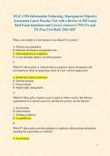 WGU C954 Information Technology Management Objective Assessment Latest Practice Test with a Review of 200 Latest Real Exam Questions and Correct Answers&sol; C954 OA and PA Prep Test Bank 2026-2027 
