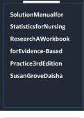 Solution Manual for Statistics for Nursing Research A Workbook for Evidence-Based Practice 3rd Edition Susan Grove Daisha&NewLine;