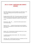 CM 3111 EXAM 1 QUESTIONS AND CORRECT &NewLine;ANSWERS