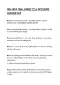 PRN 1409 FINAL PAPER 2026 ACCURATE&NewLine;ANSWER SET