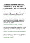 ATI CARE OF CHILDREN ONLINE PRACTICE A &NewLine;2026 FINAL PAPER REVIEW QUESTIONS &NewLine;ANSWERS BUNDLED PRACTICE COLLECTION