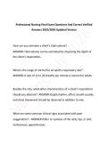Professional Nursing Final Exam Questions And Correct Verified Answers 2025&sol;2026 Updated Version
