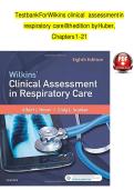 Test bank for Wilkins clinical assessment in respiratory care 8th edition by Huber&comma; Complete Guide&period;