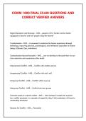 COMM 1000 FINAL EXAM QUESTIONS AND &NewLine;CORRECT VERIFIED ANSWERS