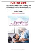 TEST BANK FOR Maternity and Pediatric Nursing 4th Edition by Susan Ricci &comma; Theresa Kyle &comma; Susan Carman ISBN&colon;978-1975139766 COMPLETE GUIDE ALL CHAPTERS COVERED 100&percnt; VERIFIED A&plus; GRADE ASSURED&excl;&excl;&excl;&excl;&excl; NEW LATEST UPDATE&excl;&excl;&excl;&excl;&excl;&NewLine;