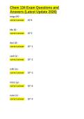 Chem 134 Exam Questions and Answers &lpar;Latest Update 2026&rpar;