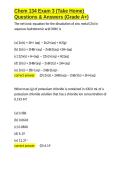 Chem 134 Exam 3 &lpar;Take Home&rpar; Questions & Answers &lpar;Grade A&plus;&rpar;&period;docx&NewLine;&NewLine;