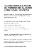 ATI CARE OF CHILDREN ONLINE PRACTICE B &NewLine;2026 PRACTICE TEST SHEET FULL SOLUTIONS &NewLine;CORRECT ANSWERS GUARANTEED PASS