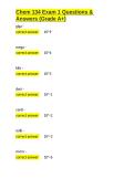 Chem 134 Exam 1 Questions & Answers &lpar;Grade A&plus;&rpar;&period;docx&NewLine;&NewLine;