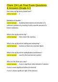 Chem 134 Lab Final Exam Questions & Answers &lpar;Grade A&plus;&rpar;&period;docx&NewLine;&NewLine;