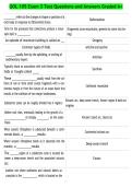 GOL 105 Exam 3 Test Questions and Answers Graded A&plus;